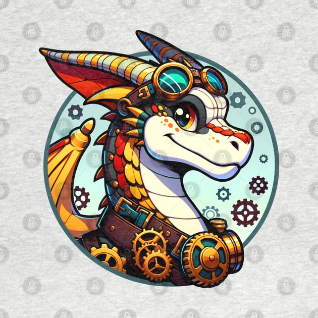 Steampunk Anthro Scalie Dragon Art by Blue Bull Bazaar